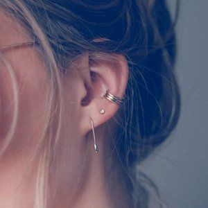 10k yellow gold ear cuff by BLUBOHO